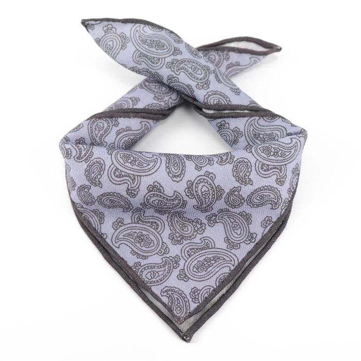 Blue Floral Pocket Square