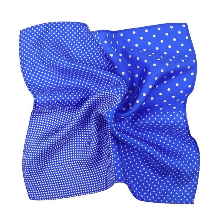 Blue Polka Dot Pocket Square