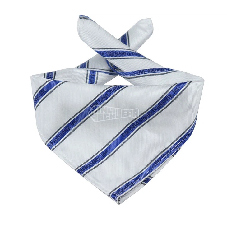 White patterned pocket square